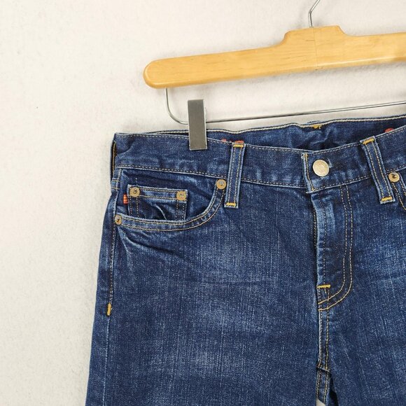 J Crew Jeans Womens 29 Blue Hipslung Dark Wash Crop Capri Denim Low Rise - Picture 2 of 13